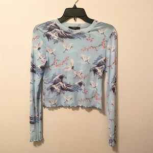 Forever 21 mesh long sleeve top